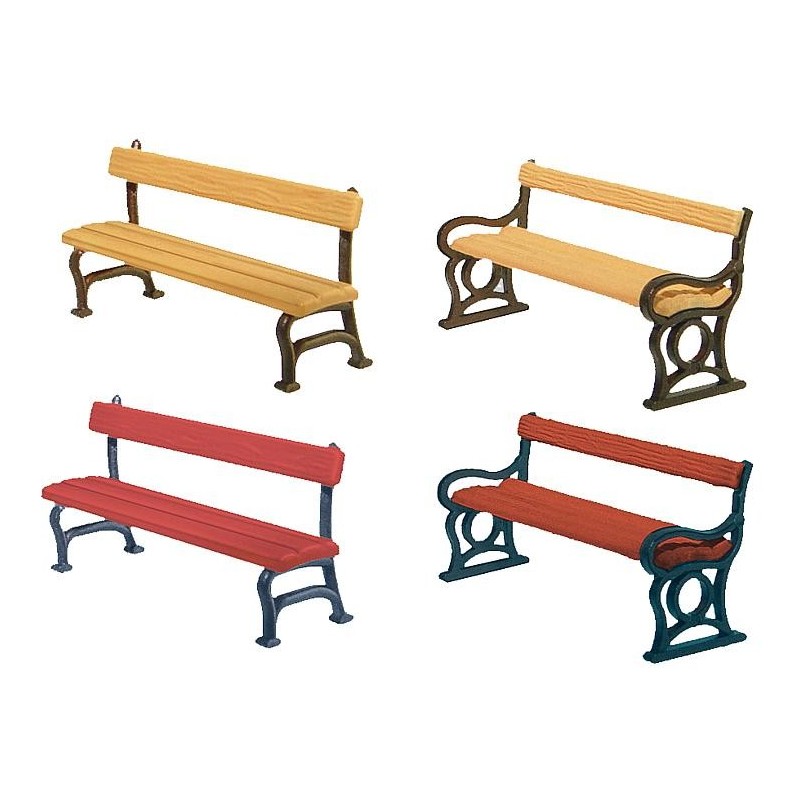 12 bancos para parque 180443 Faller Escala H0