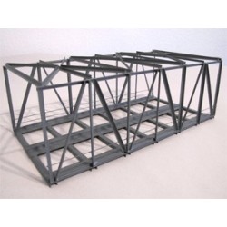 *Puente metalico 21 cm color gris para doble via K21R-2 HACK BRÜCKEN Escala H0