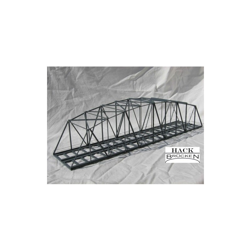 Puente metalico 50 cm color gris para doble via B50-2 HACK BRÜCKEN Escala H0