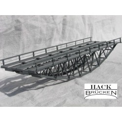 *Puente metalico 28 cm color gris para doble via B28-2 HACK BRÜCKEN Escala H0