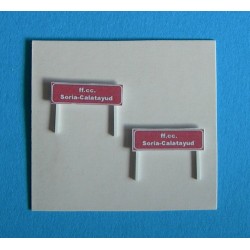 Lote de señales ff.cc. Soria-Calatayud Nº4-005 RENFE S78 MDT Escala H0