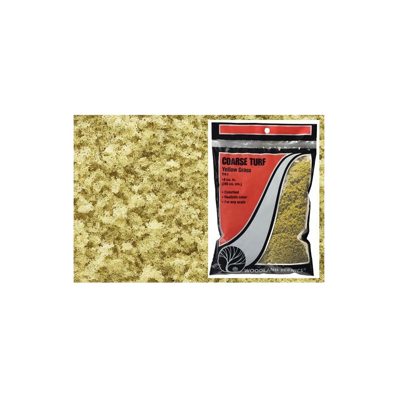 Cesped grueso color amarillo T61 Woodland Scenic