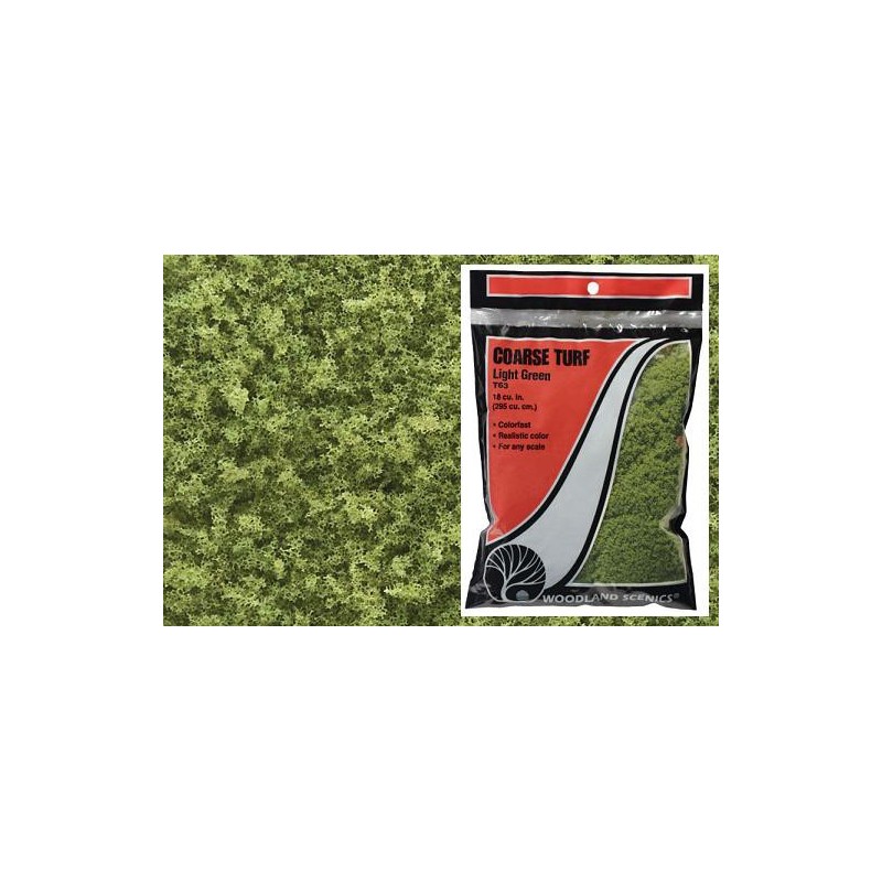 Cesped grueso color verde claro T63 Woodland Scenic