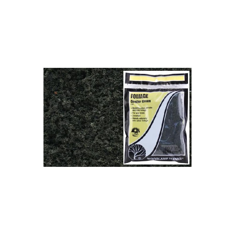 Follaje color verde conifera F54 Woodland Scenic