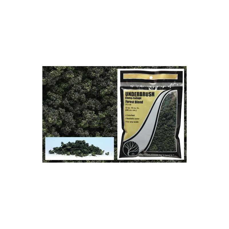 Follaje compacto color verde mezcla bosque FC139 Woodland Scenic