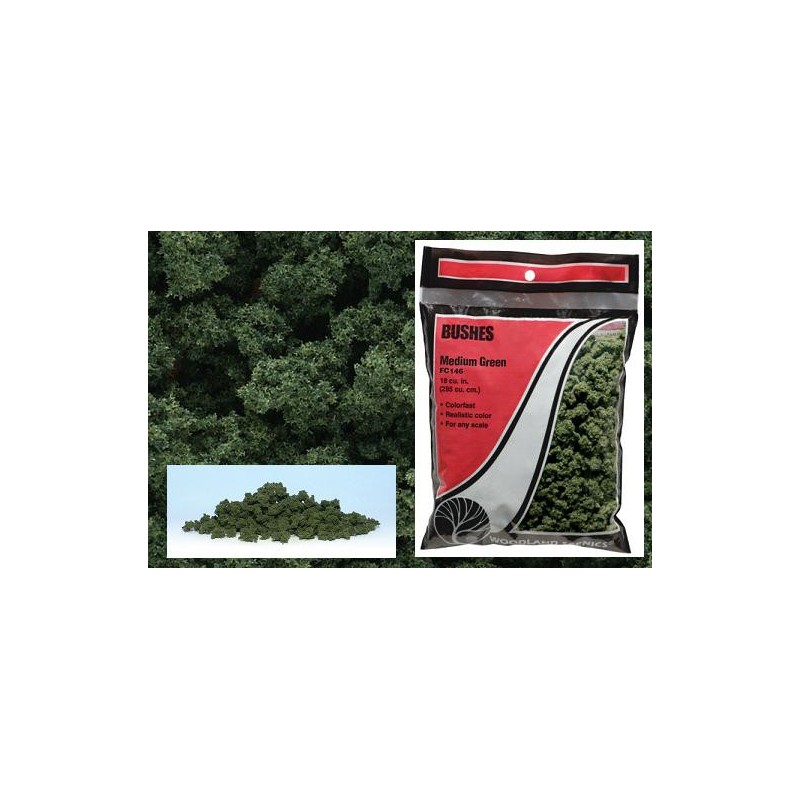 Follaje super compacto / Arbustos color verde medio FC146 Woodland Scenic