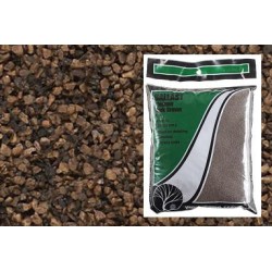 Balasto color marron oscuro de grano medio B78 Woodland Scenic