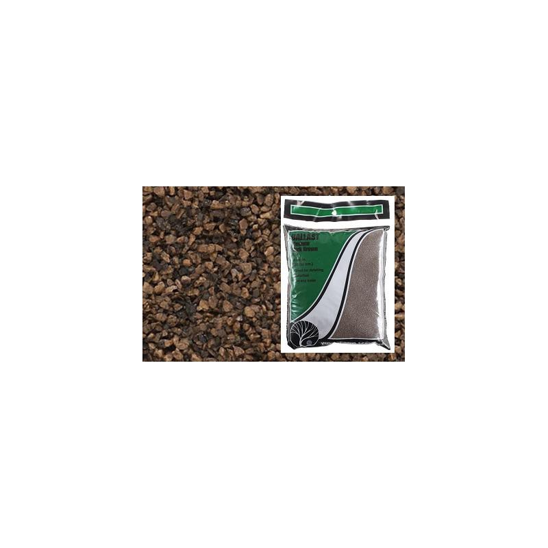 Balasto color marron oscuro de grano medio B78 Woodland Scenic