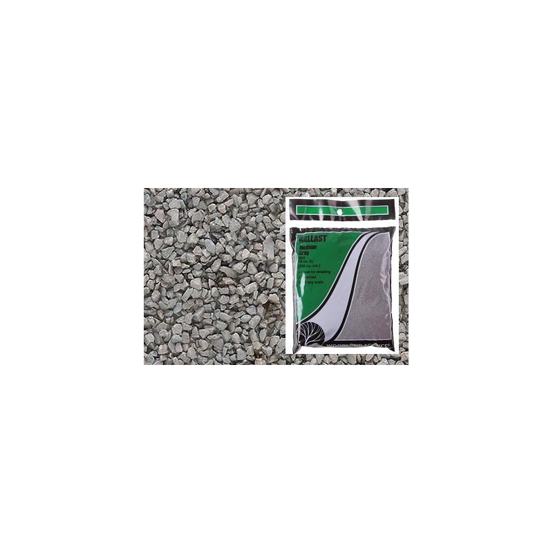 Balasto color gris de grano medio B82 Woodland Scenic