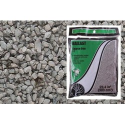 Balasto color gris de grano grueso B89 Woodland Scenic