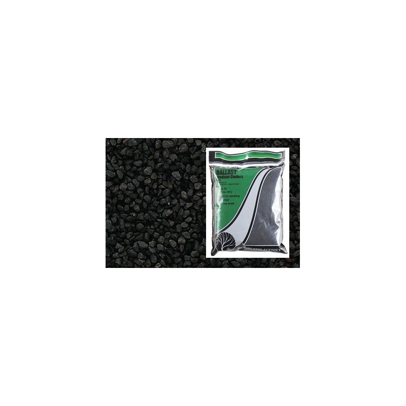 *Balasto color ceniza de grano medio B83 Woodland Scenic