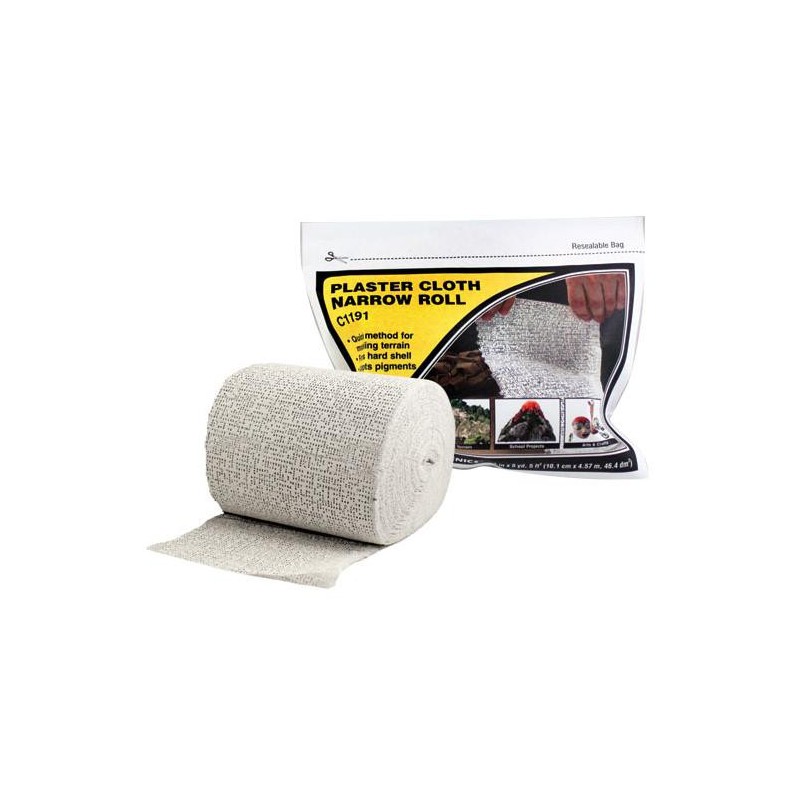 Rollo de yeso estrecho Plaster Cloth 10 cm x 5 metros C1191 Woodland Scenic
