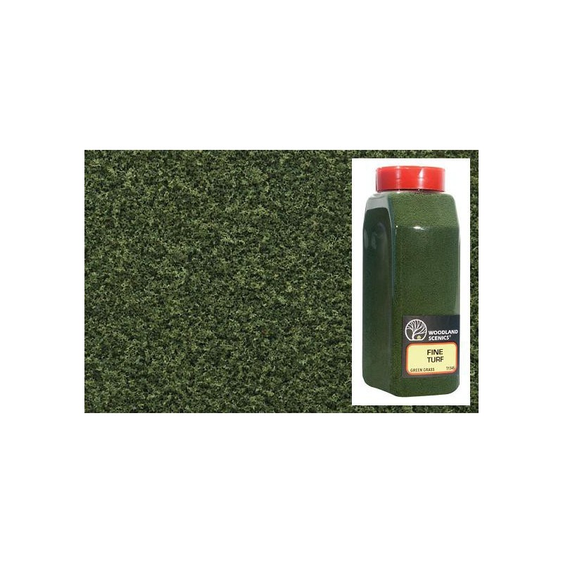 Cesped fino color hierba verde en bote grande T1345 Woodland Scenic