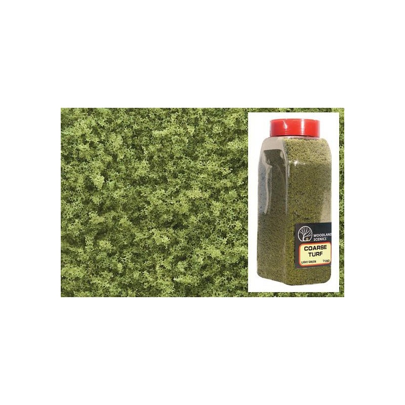 Cesped grueso color verde claro en bote grande T1363 Woodland Scenic