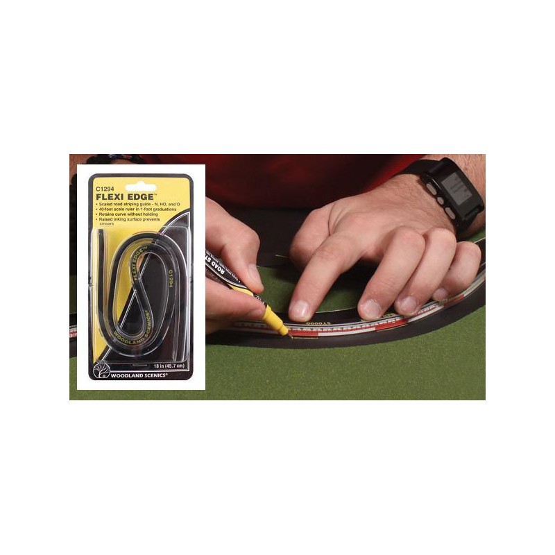 Regla flexible Flexi Edge marca lineas C1294 Woodland Scenic