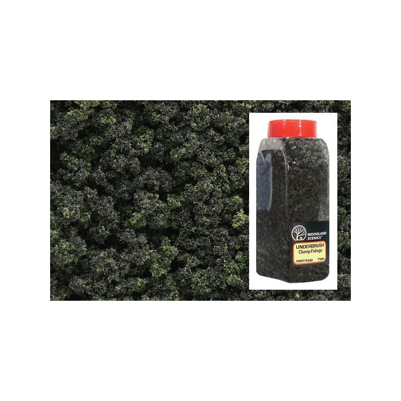 Follaje compacto color verde mezcla bosque en bote grande FC1639 Woodland Scenic