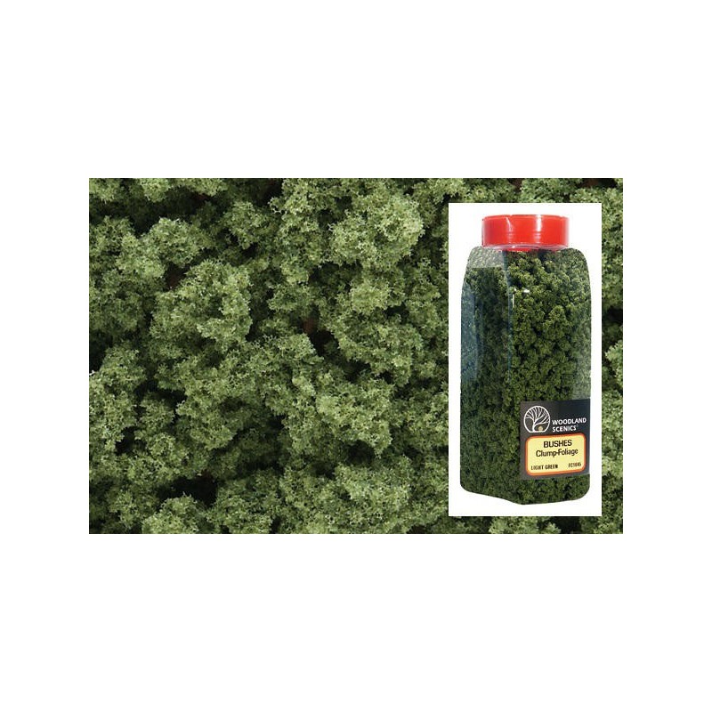 Follaje super compacto / Arbustos color verde claro en bote grande FC1645 Woodland Scenic