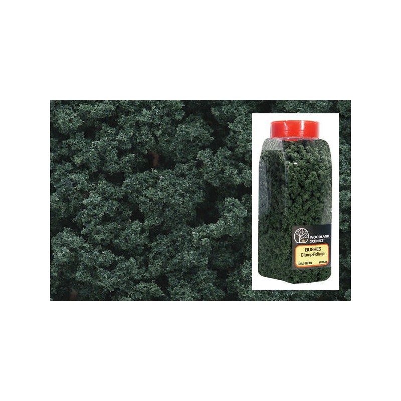 Follaje super compacto / Arbustos color verde oscuro de bote grande FC1647 Woodland Scenic