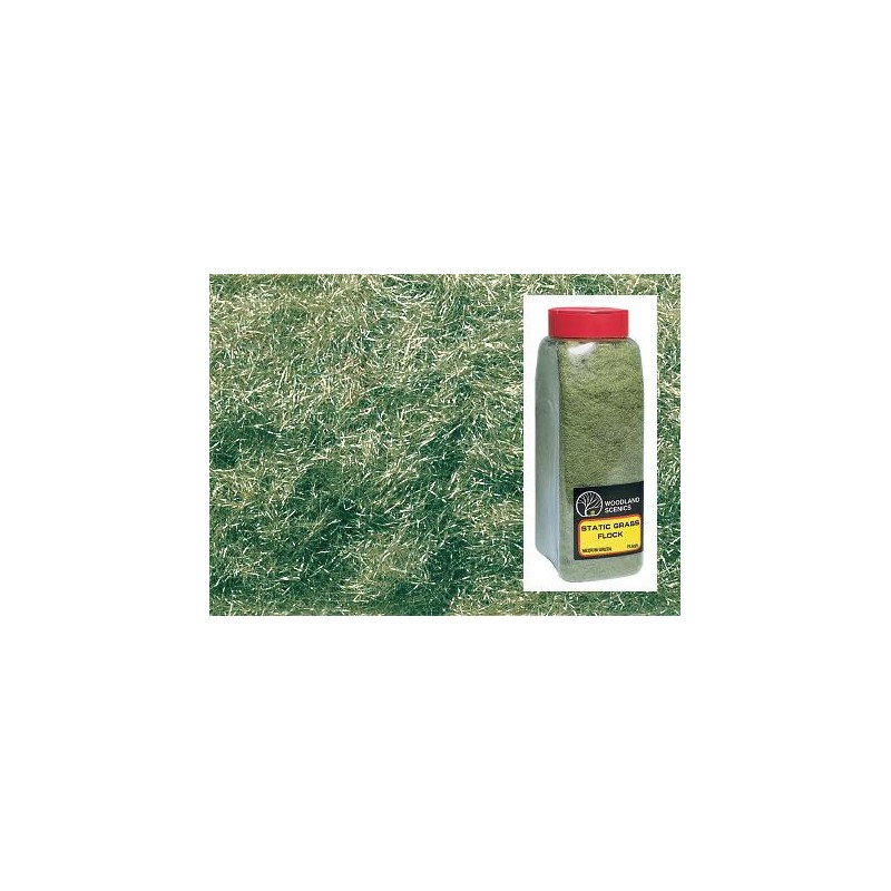 Hierba verde medio en bote grande FL635 Woodland Scenic