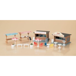 Mercado y bar ambulante con accesorios 11352 Auhagen Escala H0