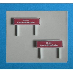 Lote de señales ff.cc. León-Monforte Nº9-004 RENFE S84 MDT Escala N