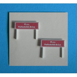 Lote de señales ff.cc. Valladolid-Ariza Nº9-009 RENFE S89 MDT Escala N