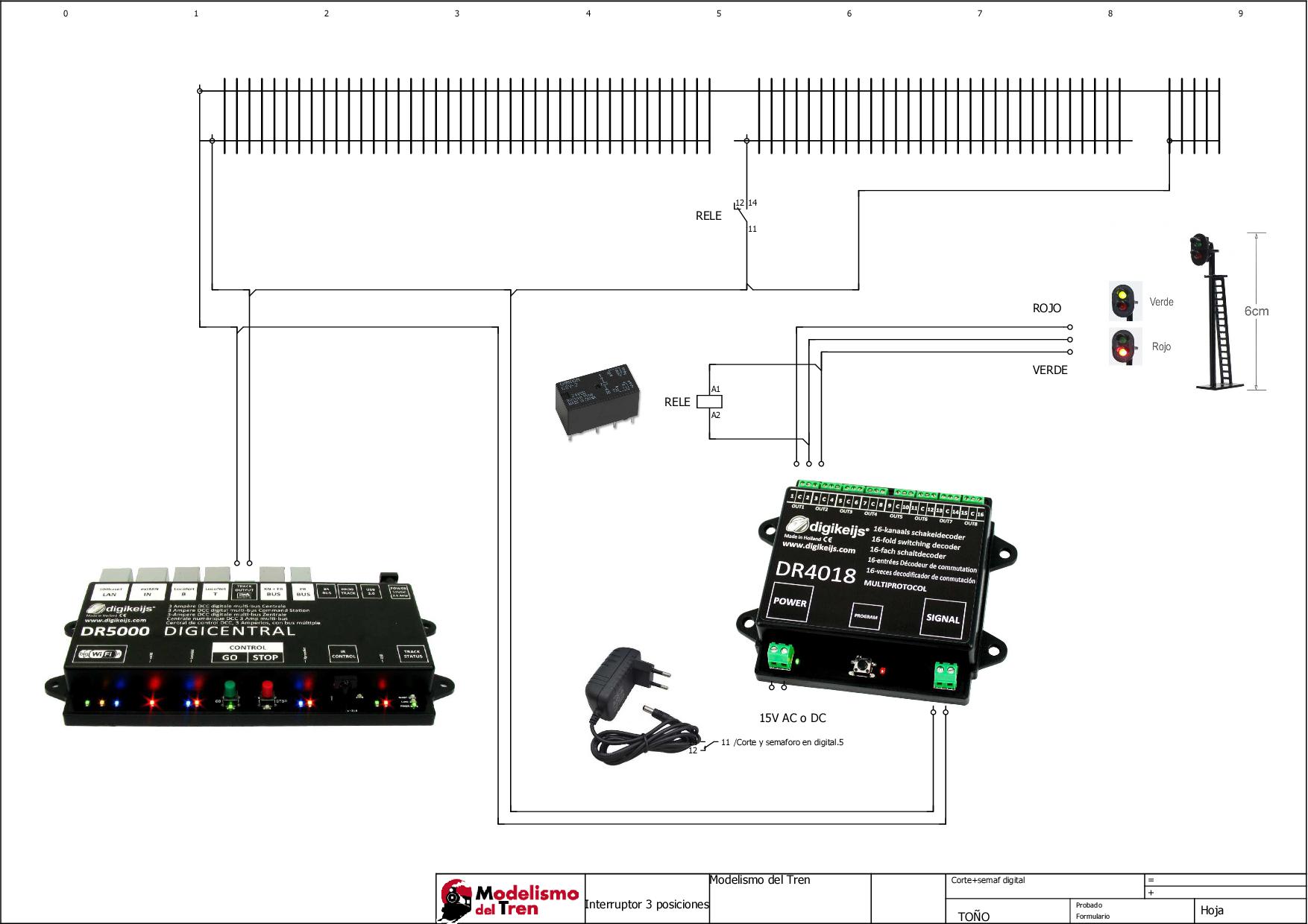 Semáforo Eléctrico Para Vías De Tren | Accesorio De Juguete Con Luz Roja Y Verde, Manual Y Vía Recta Incluida